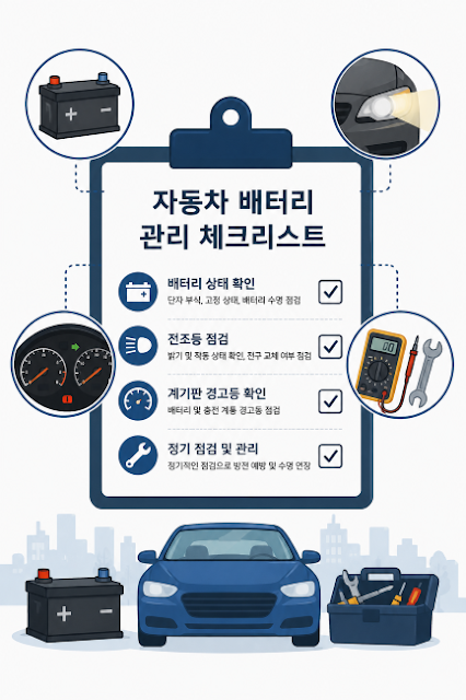 자동차 배터리 관리 체크리스트 자동차 배터리 관리 체크리스트