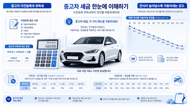 중고차 취득세 계산과 자동차세 감가율 총정리|연식별 잔가율까지 image-5318ed2072353d122326ee3cfbf6b6cd